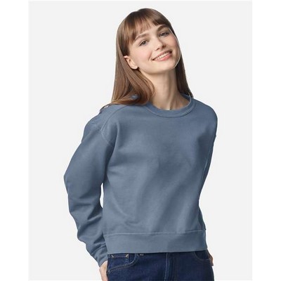 Comfort Colors® Women's Garment-Dyed Mid-Length Crewneck Sweatshirt
