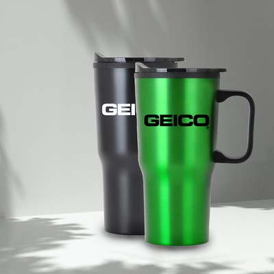 20 oz Economy Contoured Stainless Steel with Plastic PP Liner Travel Mug