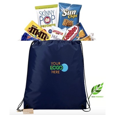 Eco Friendly Drawstring Bag w/Snacks