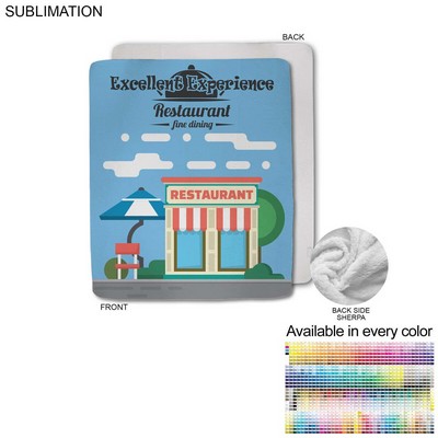 Patio, Outdoor Blanket in Plush Sherpa Lined Micro Mink, Wrap Around Blanket (50"x60")