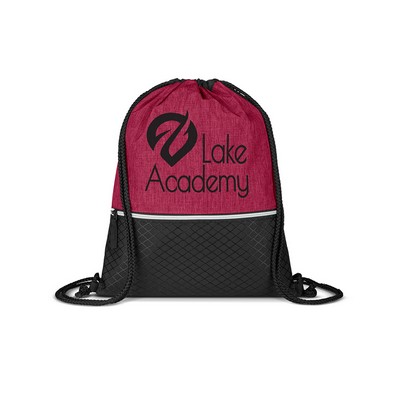 Crosshatch Heather Drawstring Backpack