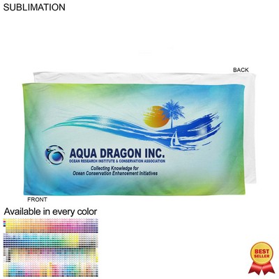 Plush and Soft Velour Terry Cotton Blend Beach Towel, Sublimated Graphics Edge to Edge (30"x60")