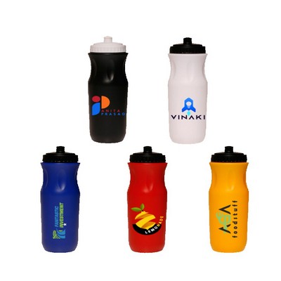 Sports Bottle with Push Top Lid - Plastic 26 oz