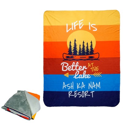 Full Color Velvet Recycled Plush Blanket