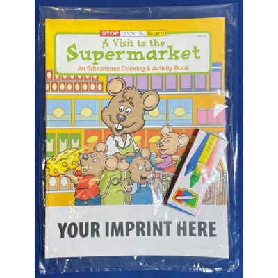 A Visit to the Supermarket Coloring Book Fun Pack