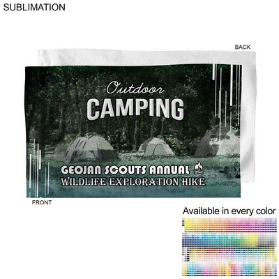 Microfiber Dri-lite Terry Sports, Hand, Gym Towel, Sublimated Edge to Edge 1 side (15"x25")