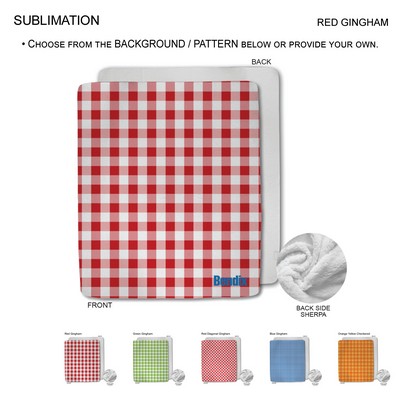 Checkered Blanket in Plush Sherpa Lined Micro Mink, XL Size (60"x80")