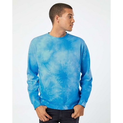 Independent Trading Co.® Unisex Midweight Tie-Dyed Crewneck Sweatshirt