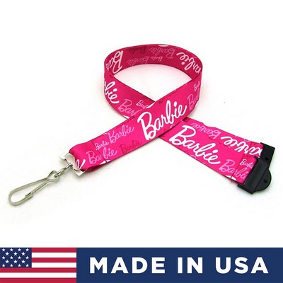 1" Digitally Sublimated Lanyard w/ Sewn on Breakaway