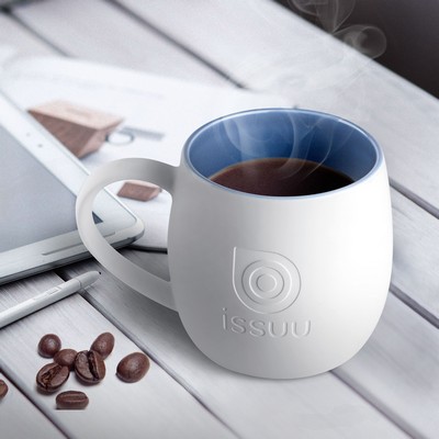 12 oz White Quartz Tea & Coffee Mug -Printed