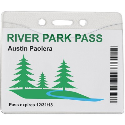 3-3/4" x 3" Vinyl Badge Pouch