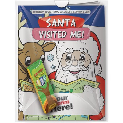 Combo Pack - "Santa Visited Me!" Coloring Book & 4-Pack of Crayon in a Poly Bag