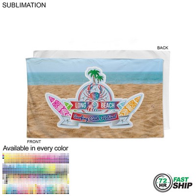 72 Hr Fast Ship - Plush and Soft Velour Terry Cotton Blend Beach Towel, (35"x60")