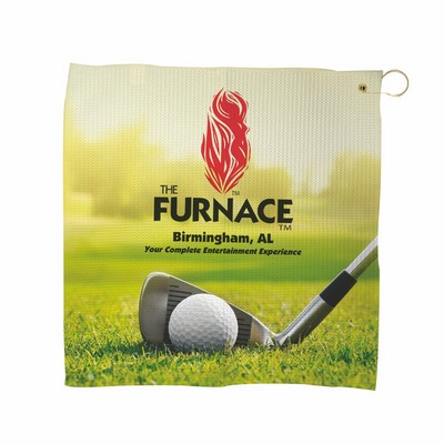 Microfiber Full Bleed Waffle Golf Towel (16" x 16")