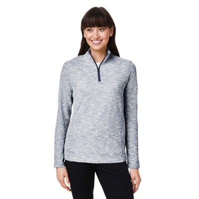 NORTH END® Women's Eclipse Jacquard Quarter-Zip Pullover Sweatshirt