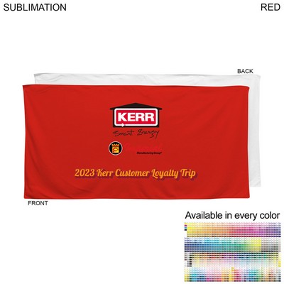 Colored HEAVIEST Plush Velour Terry Cotton Blend Beach Pool Towel, Sublimated Edge to Edge (30"x60")