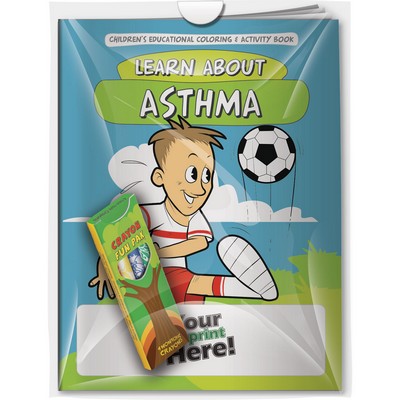 Combo Pack - "Learn About Asthma" Coloring Book & 4-Pack of Crayon in a Poly Bag