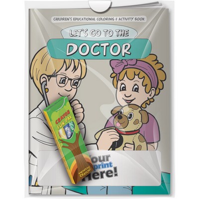 Combo Pack - "Let's Go to the Doctor" Coloring Book & 4-Pack of Crayon in a Poly Bag