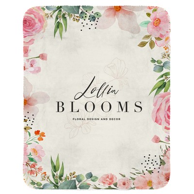Floral Velvety Recycled Plush Blanket