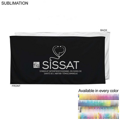 Colored Heavier Plush Velour Terry Cotton Blend Beach Pool Towel, Sublimated Edge to Edge (30"x60")