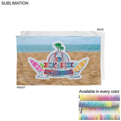 Plush and Soft Velour Terry Cotton Blend Beach Towel, Sublimated Graphics Edge to Edge (35"x60")