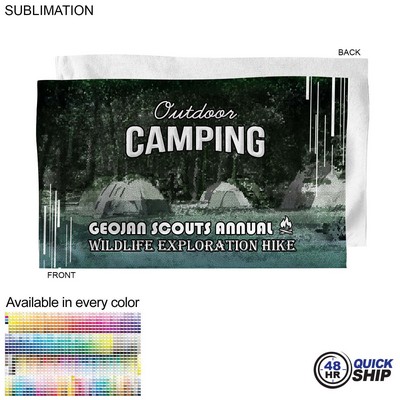 48 Hr Quick Ship - Microfiber Dri-lite Terry Towel, Sublimated Edge to Edge 1 Side (15"x25")